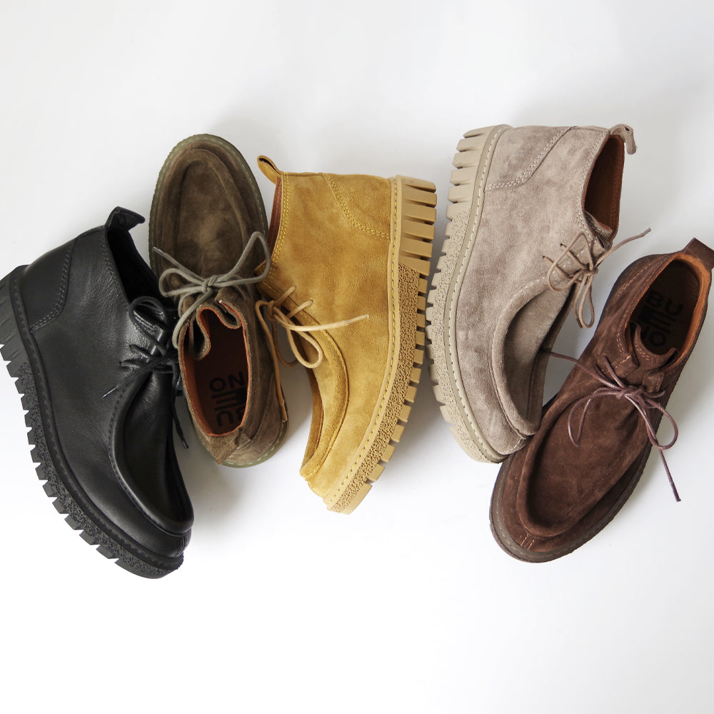 【BUENO SHOES ブエノシューズ】 チロリアンシューズ 【Z5206】 モカシン レースアップ ローファー オックスフォード トラックソール 厚底