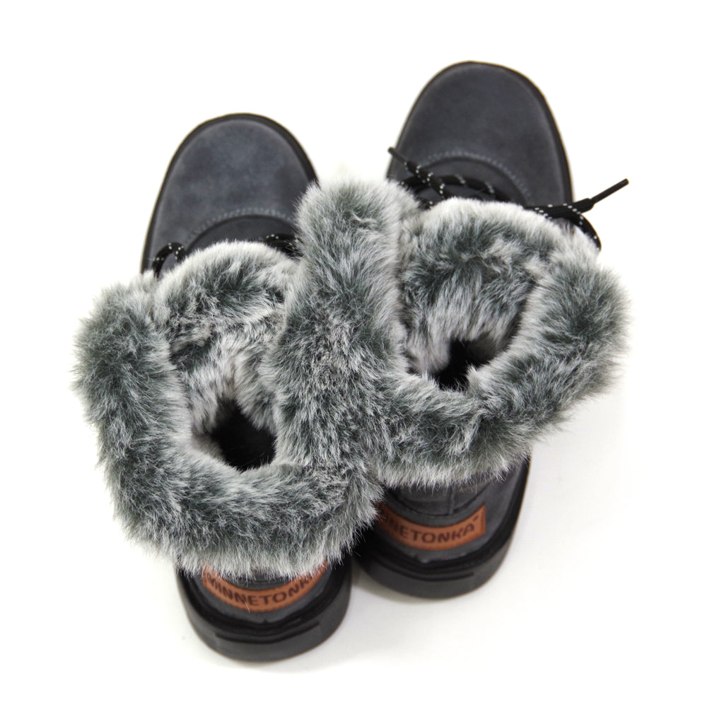 【ミネトンカ MINNETONKA】正規販売代理店 正規品 ボアレースアップミドルブーツ【18M17】
