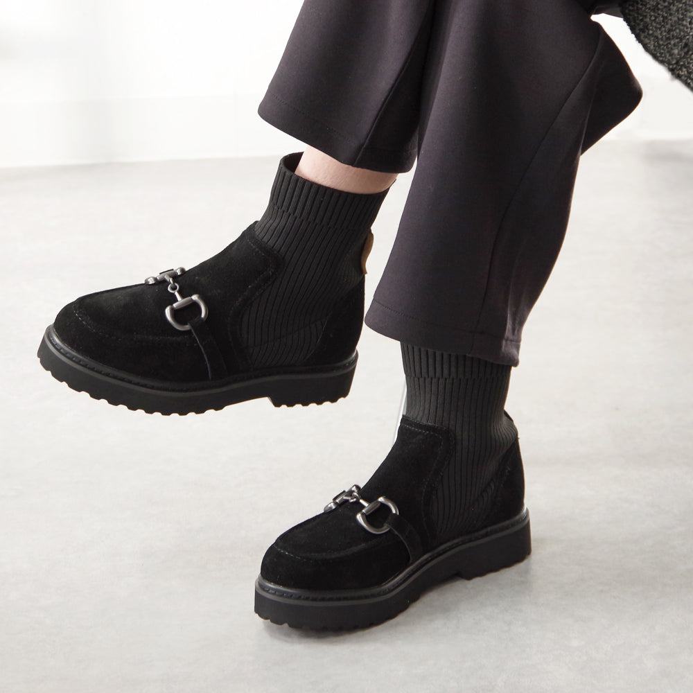 【ミネトンカ MINNETONKA】正規販売代理店 正規品 リブニットビットブーツ【18M20】