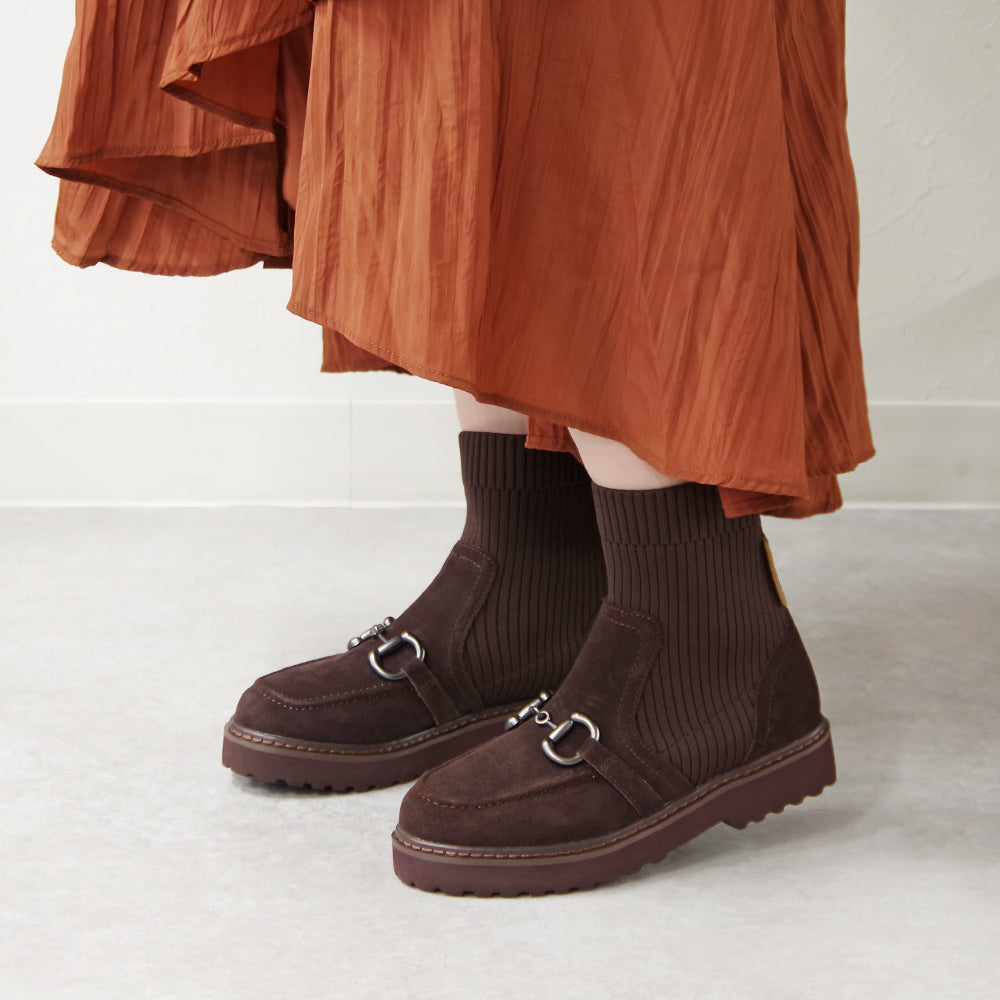 【ミネトンカ MINNETONKA】正規販売代理店 正規品 リブニットビットブーツ【18M20】