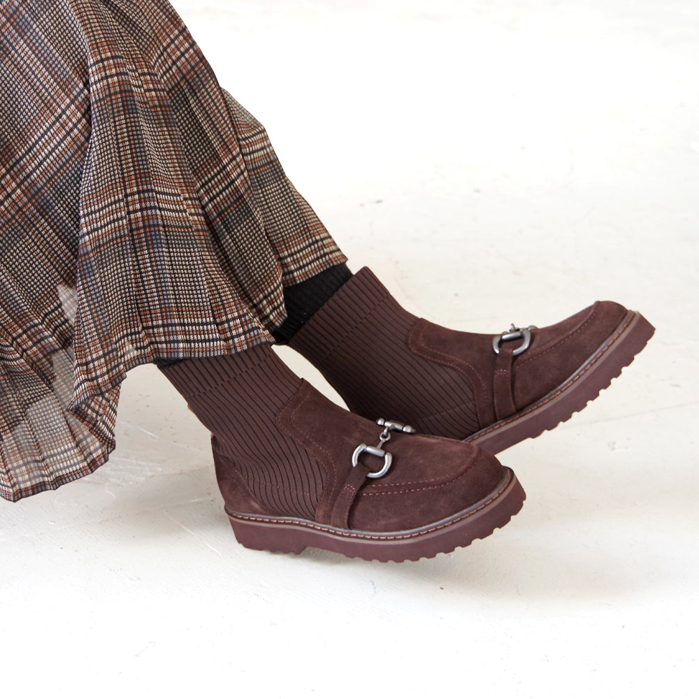 【ミネトンカ MINNETONKA】正規販売代理店 正規品 リブニットビットブーツ【18M20】
