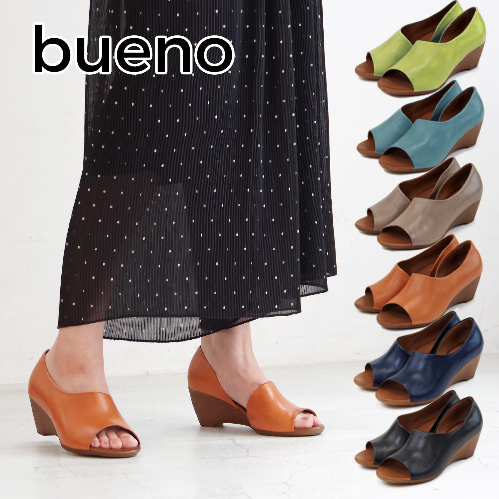【BUENO SHOES ブエノシューズ】トルコ製 オープントゥサイドカットサンダル【J2410】