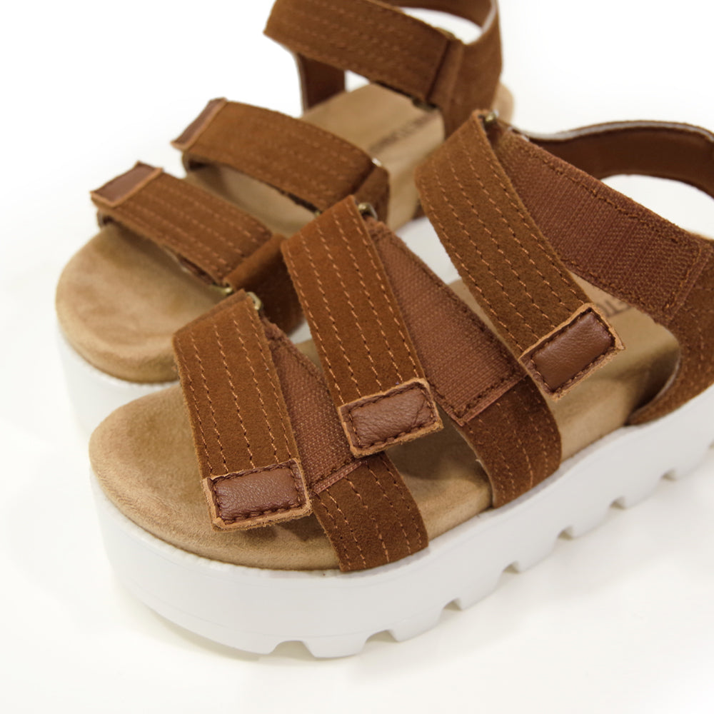 【ミネトンカ MINNETONKA】正規販売代理店 正規品 ベルクロボリュームサンダル【23M04】