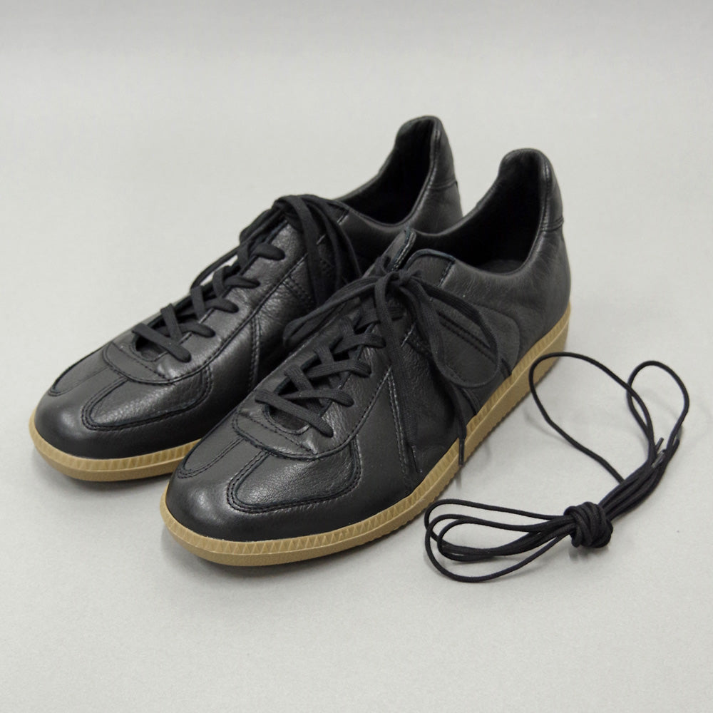 GERMAN TRAINER(ジャーマントレーナー) / レースアップ スニーカー 1183AL タナカユニバーサル ブラック ホワイト レザースニーカー ミリタリー ジャーマントレーナー 白
