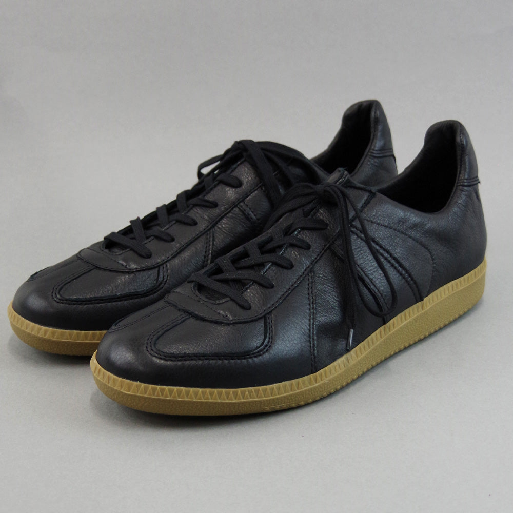 GERMAN TRAINER(ジャーマントレーナー) / レースアップ スニーカー 1183AL タナカユニバーサル ブラック ホワイト レザースニーカー ミリタリー ジャーマントレーナー 白