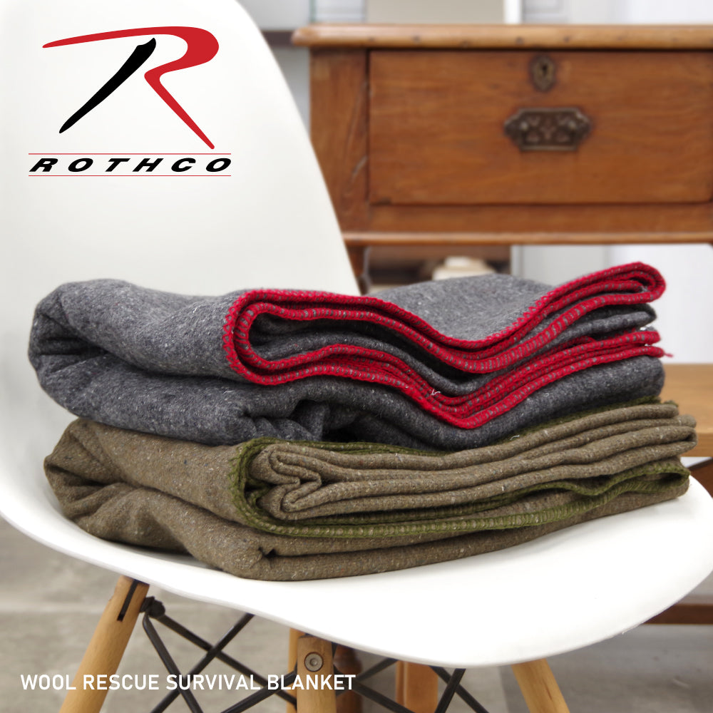 ROTHCO ロスコ 【Wool Rescue Survival Blanket】 10429 大判ウールブランケット