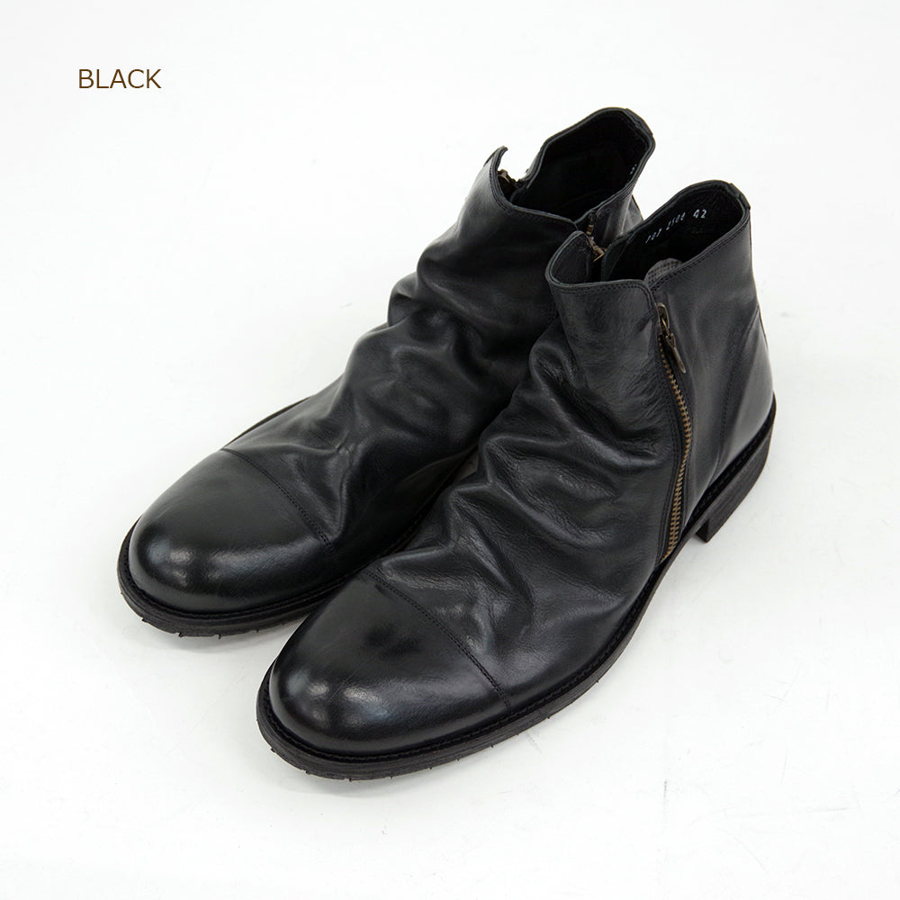 【VARISISTA ヴァリジスタ 】ダブルジップドレープブーツ ビブラムソール(Z508-LX) サイドジップブーツ Vibram sole メンズシューズ 革靴 紳士靴 日本製