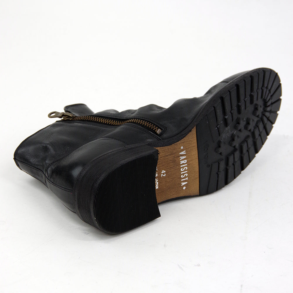 【VARISISTA ヴァリジスタ 】ダブルジップドレープブーツ ビブラムソール(Z508-LX) サイドジップブーツ Vibram sole メンズシューズ 革靴 紳士靴 日本製