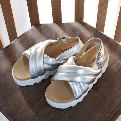 【ミネトンカ MINNETONKA】正規販売代理店 正規品 クロスベルトパデッドサンダル【23M03】