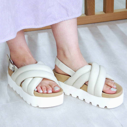 【ミネトンカ MINNETONKA】正規販売代理店 正規品 クロスベルトパデッドサンダル【23M03】