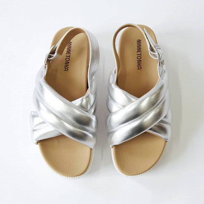【ミネトンカ MINNETONKA】正規販売代理店 正規品 クロスベルトパデッドサンダル【23M03】