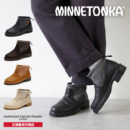 【ミネトンカ MINNETONKA】正規販売代理店 正規品 ドレープショートブーツ【23M15】