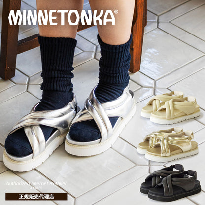【MINNETONKA ミネトンカ】正規販売代理店 正規品 【mi-26m03】クロスベルトパファーサンダル