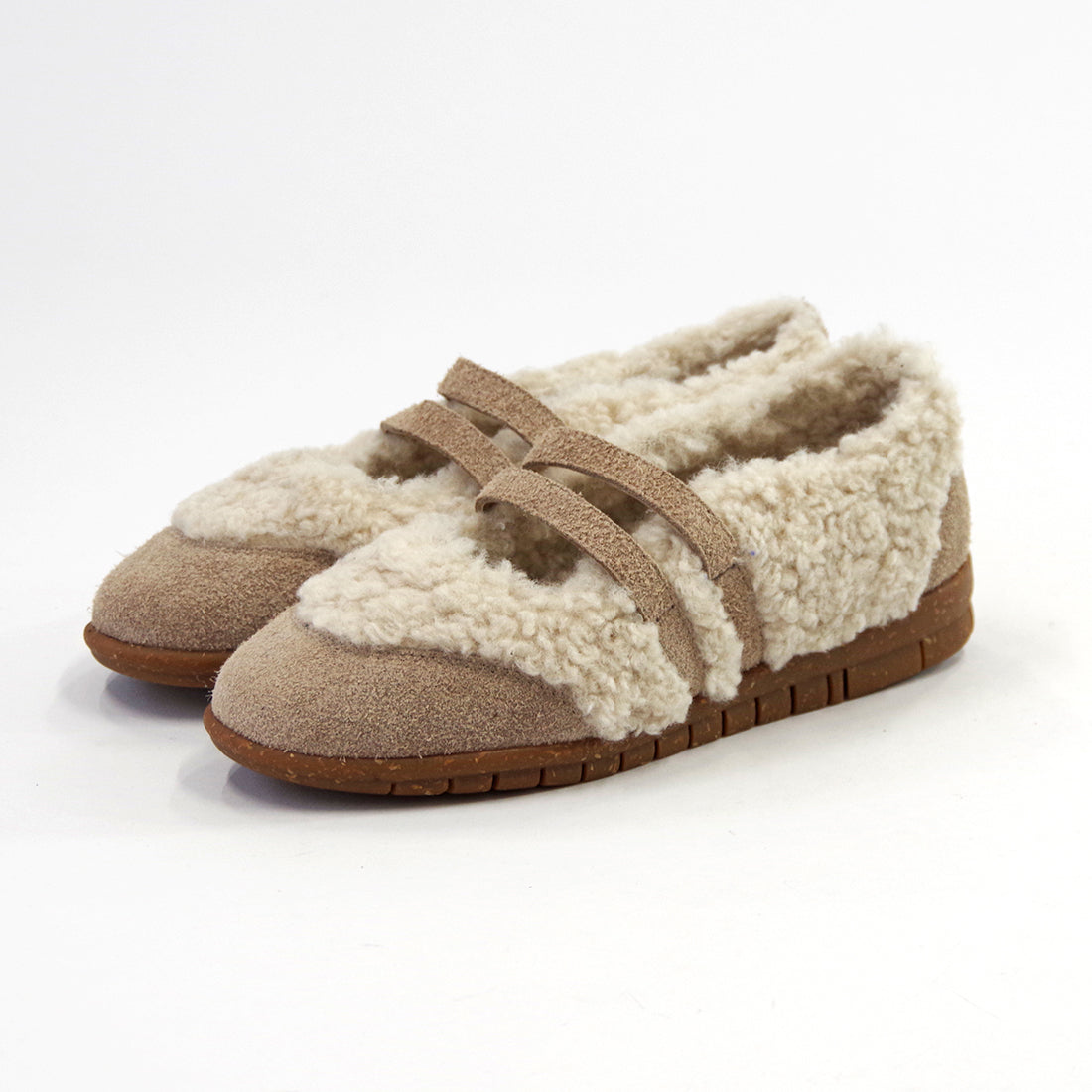【MINNETONKA ミネトンカ】正規販売代理店 正規品 【26M07】 ダブルストラップボアバレエシューズ