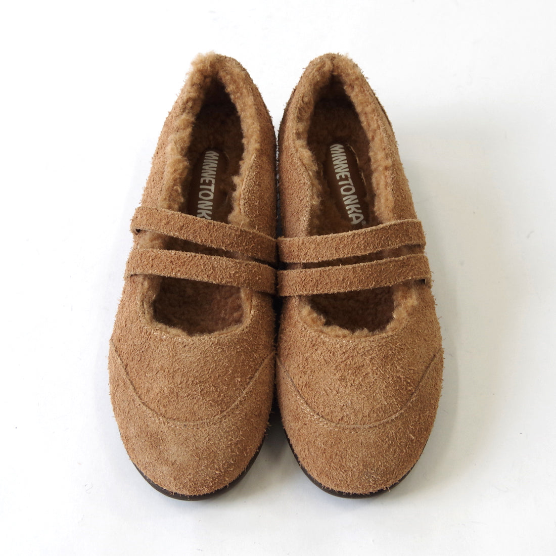 【MINNETONKA ミネトンカ】正規販売代理店 正規品 【26M07】 ダブルストラップボアバレエシューズ