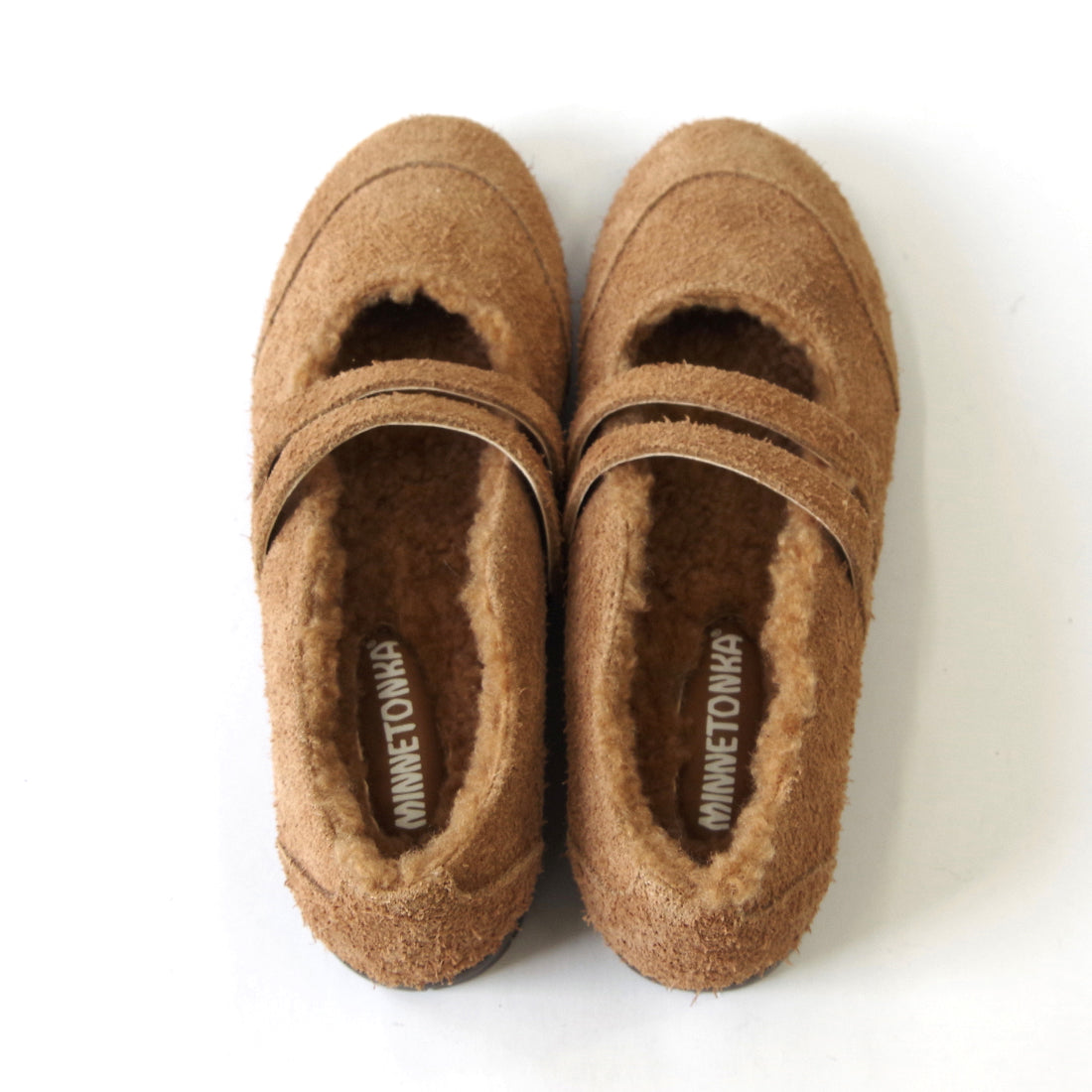 【MINNETONKA ミネトンカ】正規販売代理店 正規品 【26M07】 ダブルストラップボアバレエシューズ
