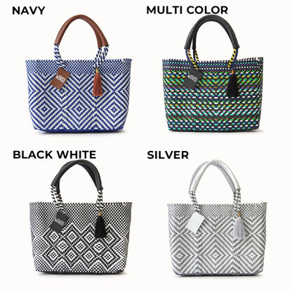 【WOVEN ウーヴン】メキシコ製 バスケットバッグ メルカドバッグ かごバッグ