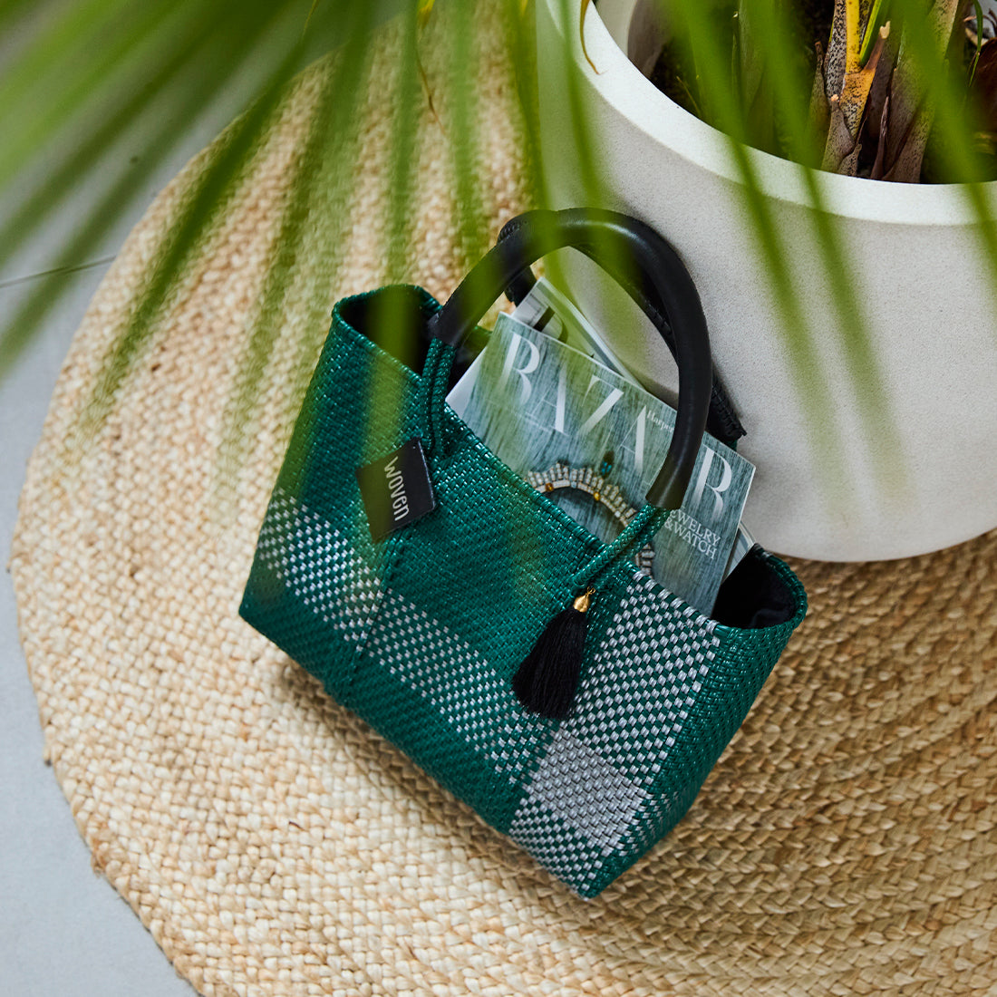 WOVEN ウーヴン Small Tote スモールトート メルカドバッグ マルシェバッグ 旅行 レジャー 夏コーデ デイリー使い