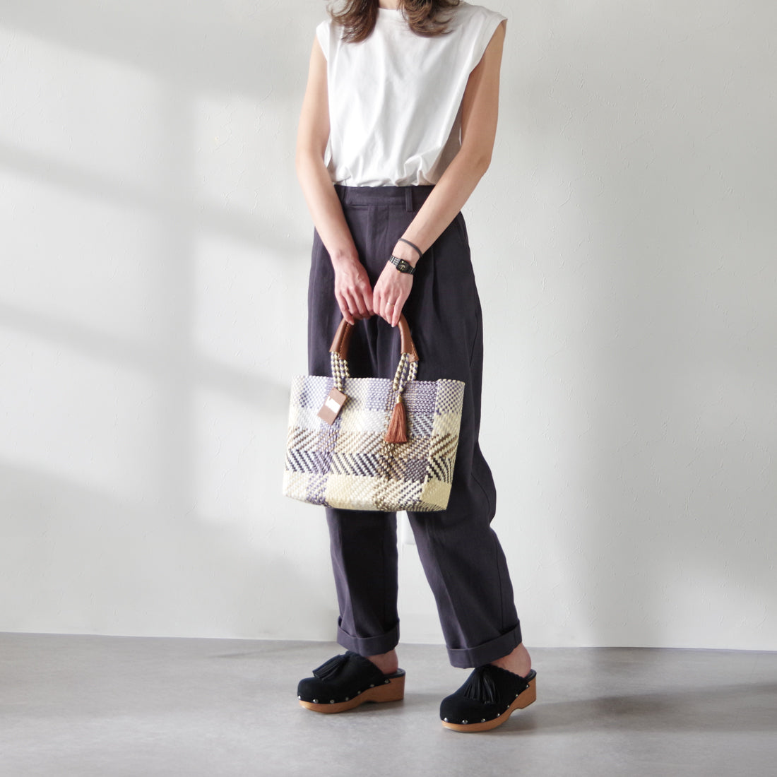 WOVEN ウーヴン Small Tote スモールトート メルカドバッグ マルシェバッグ 旅行 レジャー 夏コーデ デイリー使い