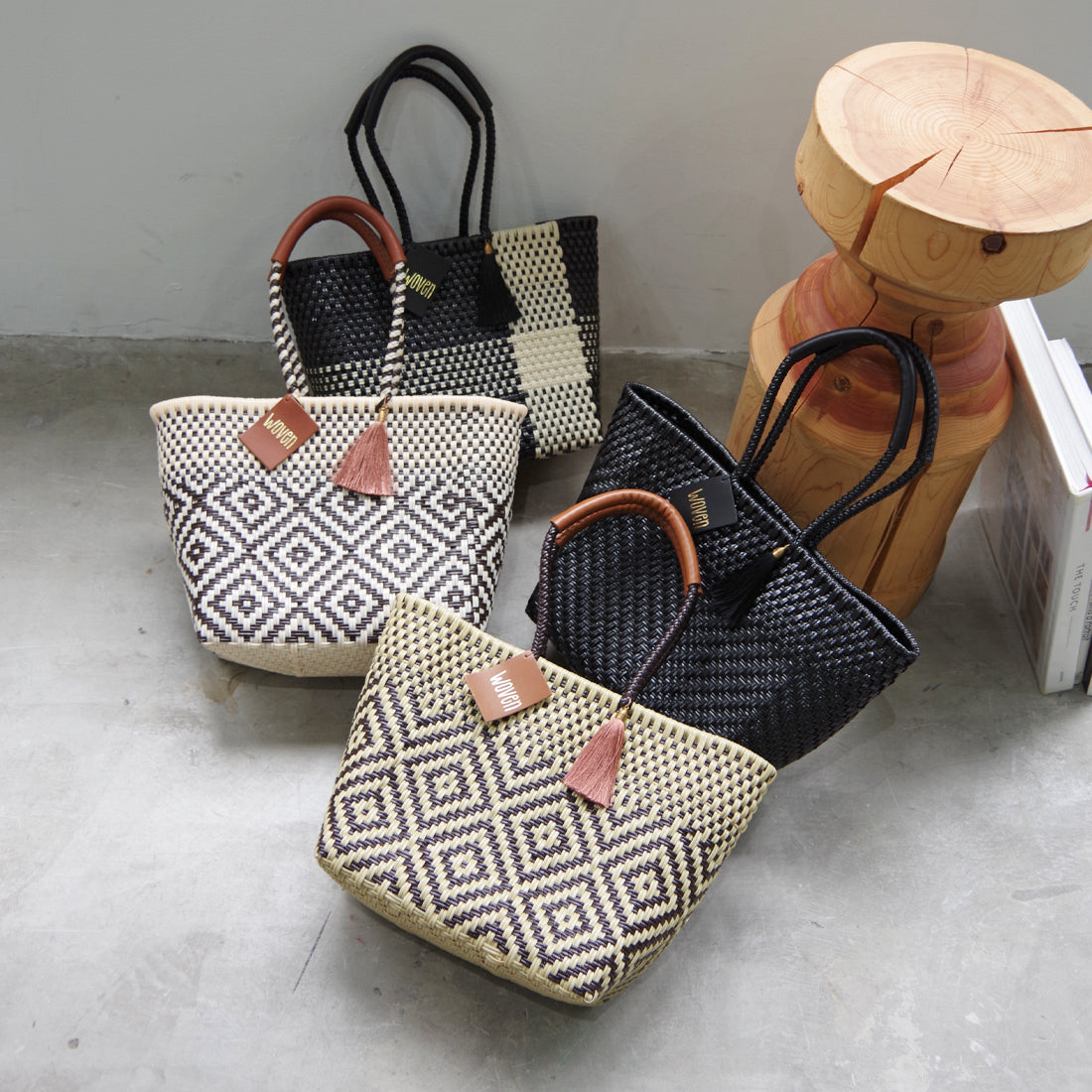 WOVEN ウーヴン Everyday Tote エブリデイトート メルカドバッグ 旅行 レジャー 夏コーデ デイリー使い 軽量 裏地付き