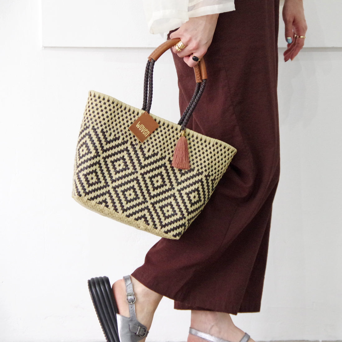 WOVEN ウーヴン Everyday Tote エブリデイトート メルカドバッグ 旅行 レジャー 夏コーデ デイリー使い 軽量 裏地付き