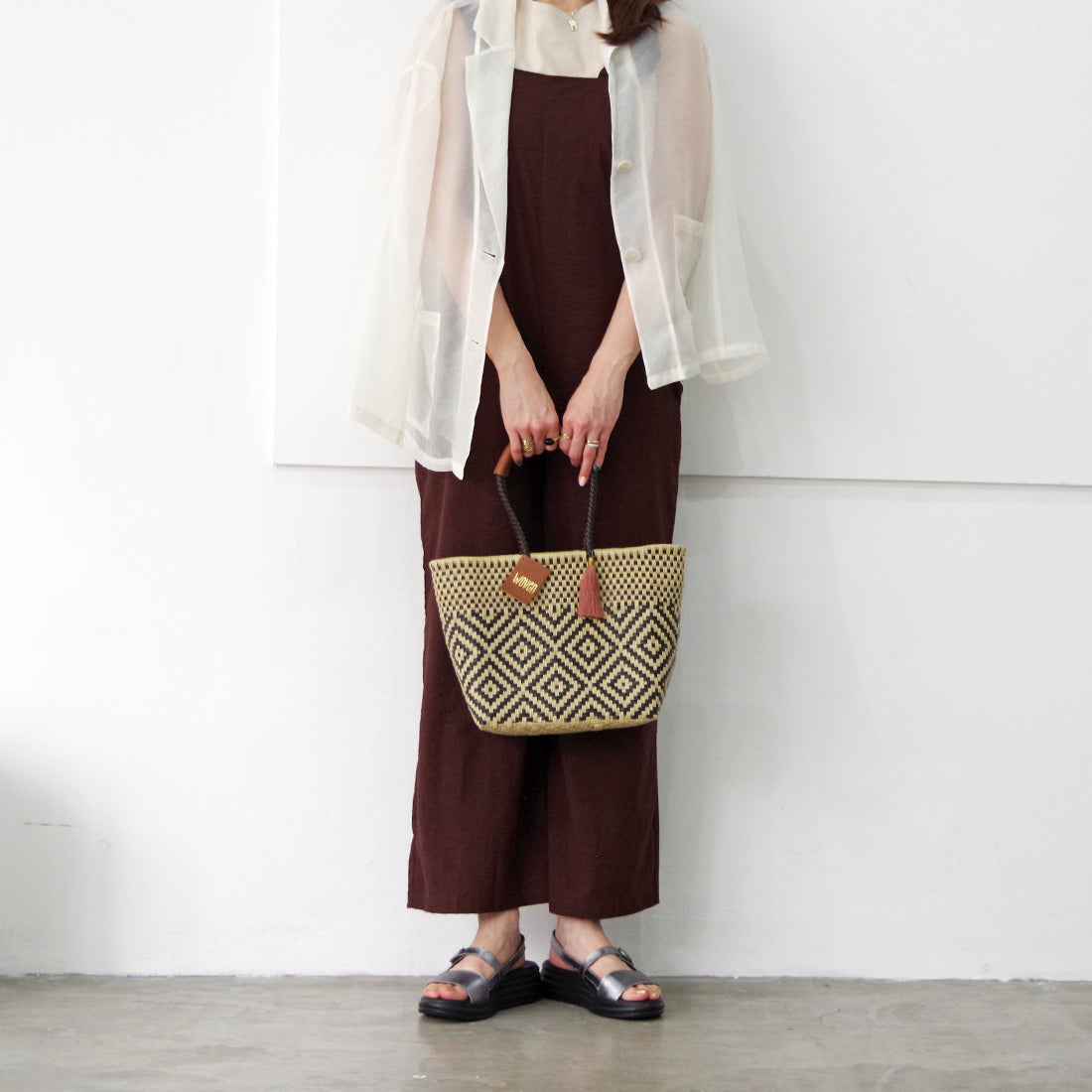 WOVEN ウーヴン Everyday Tote エブリデイトート メルカドバッグ 旅行 レジャー 夏コーデ デイリー使い 軽量 裏地付き