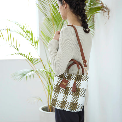 【WOVEN ウーヴン】Mini Shoulder Tote ミニショルダートート メルカドバッグ 旅行 レジャー 夏コーデ デイリー使い 軽量 裏地付き ミニバッグ 肩掛け 斜め掛け