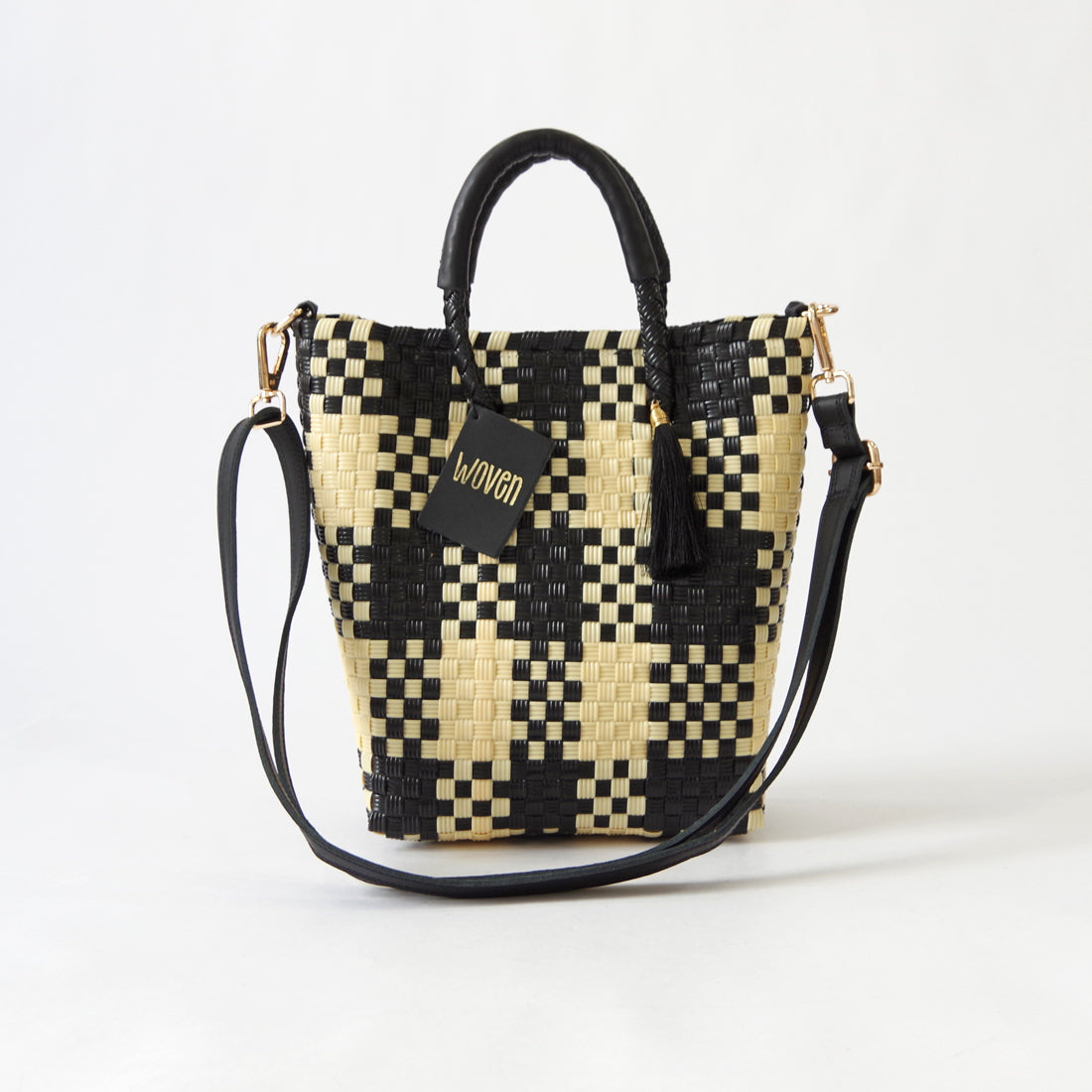 【WOVEN ウーヴン】Mini Shoulder Tote ミニショルダートート メルカドバッグ 旅行 レジャー 夏コーデ デイリー使い 軽量 裏地付き ミニバッグ 肩掛け 斜め掛け
