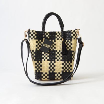 【WOVEN ウーヴン】Mini Shoulder Tote ミニショルダートート メルカドバッグ 旅行 レジャー 夏コーデ デイリー使い 軽量 裏地付き ミニバッグ 肩掛け 斜め掛け
