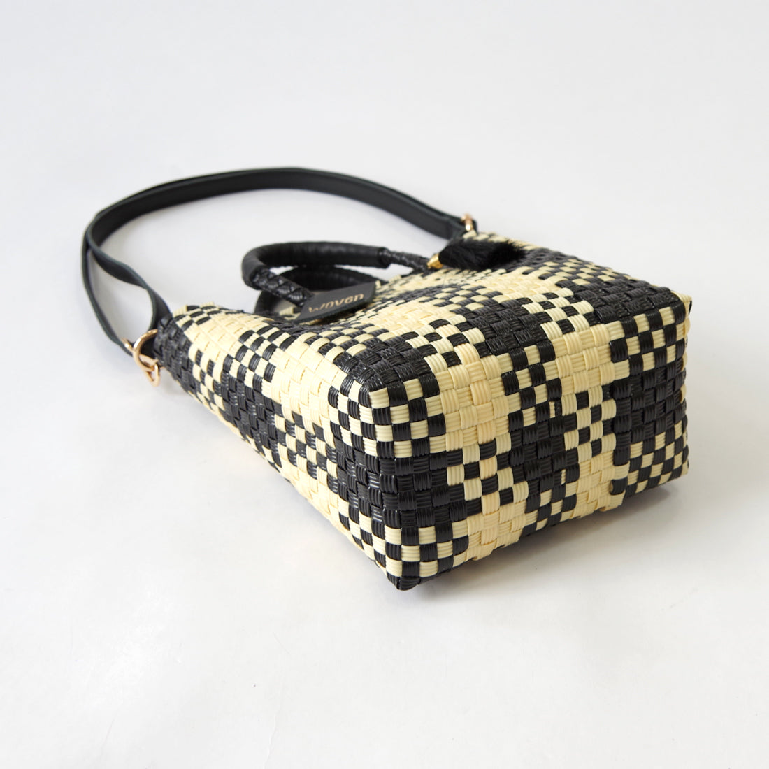 【WOVEN ウーヴン】Mini Shoulder Tote ミニショルダートート メルカドバッグ 旅行 レジャー 夏コーデ デイリー使い 軽量 裏地付き ミニバッグ 肩掛け 斜め掛け