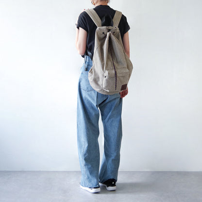 【ASFVLT アスファルト】DRAWSTRING BACKPACK BEIGE