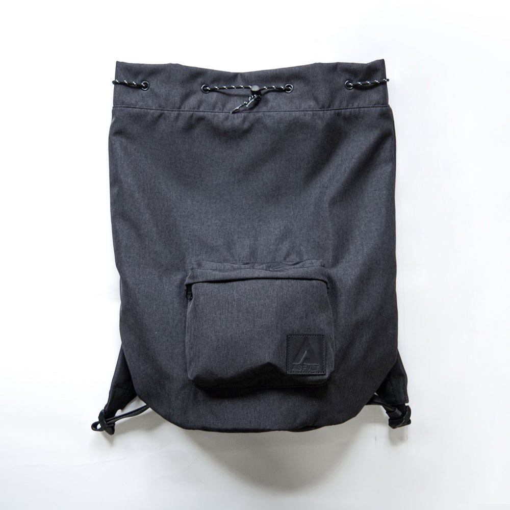 【ASFVLT アスファルト】DRAWSTRING BACKPACK BLACK