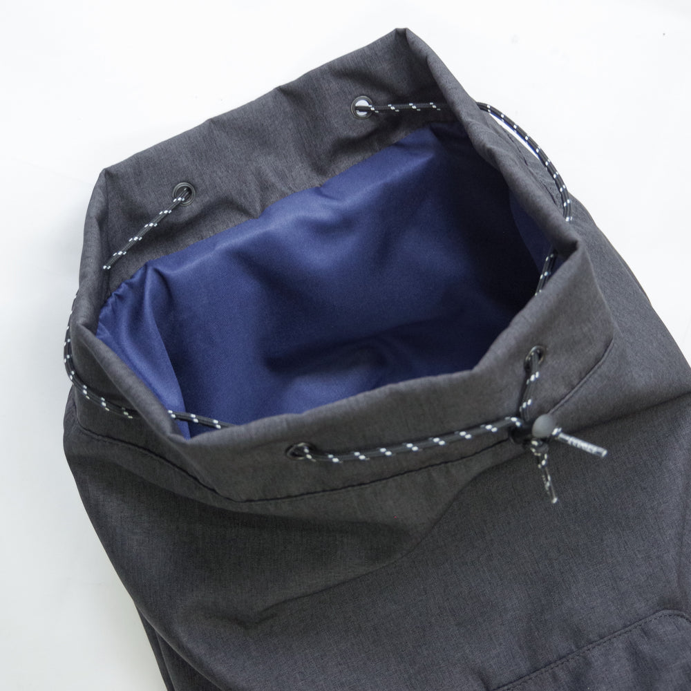 【ASFVLT アスファルト】DRAWSTRING BACKPACK BLACK