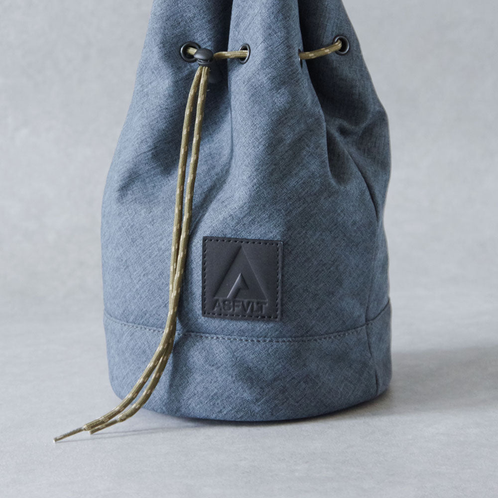 【ASFVLT アスファルト】DRAWSTRING SHOULDER BAG CHARCOAL