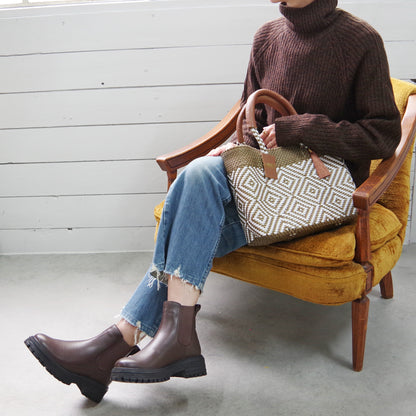【WOVEN ウーヴン】メキシコ製 バスケットバッグ メルカドバッグ かごバッグ
