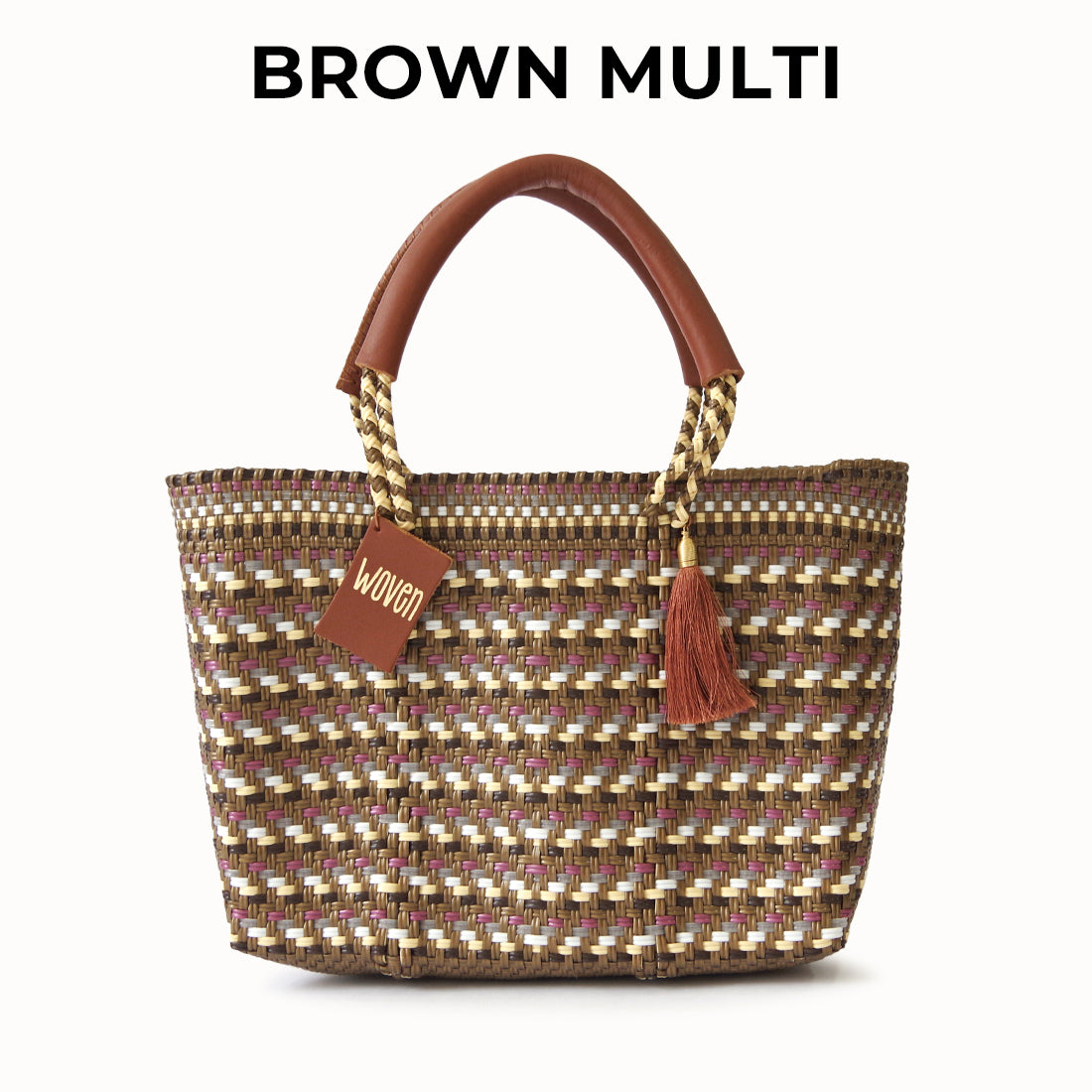 【WOVEN ウーヴン】メキシコ製 バスケットバッグ メルカドバッグ かごバッグ