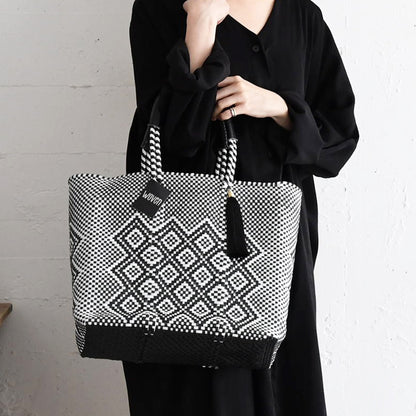 【WOVEN ウーヴン】Middle Tote ミドルトート メキシコ製 バスケットバッグ メルカドバッグ