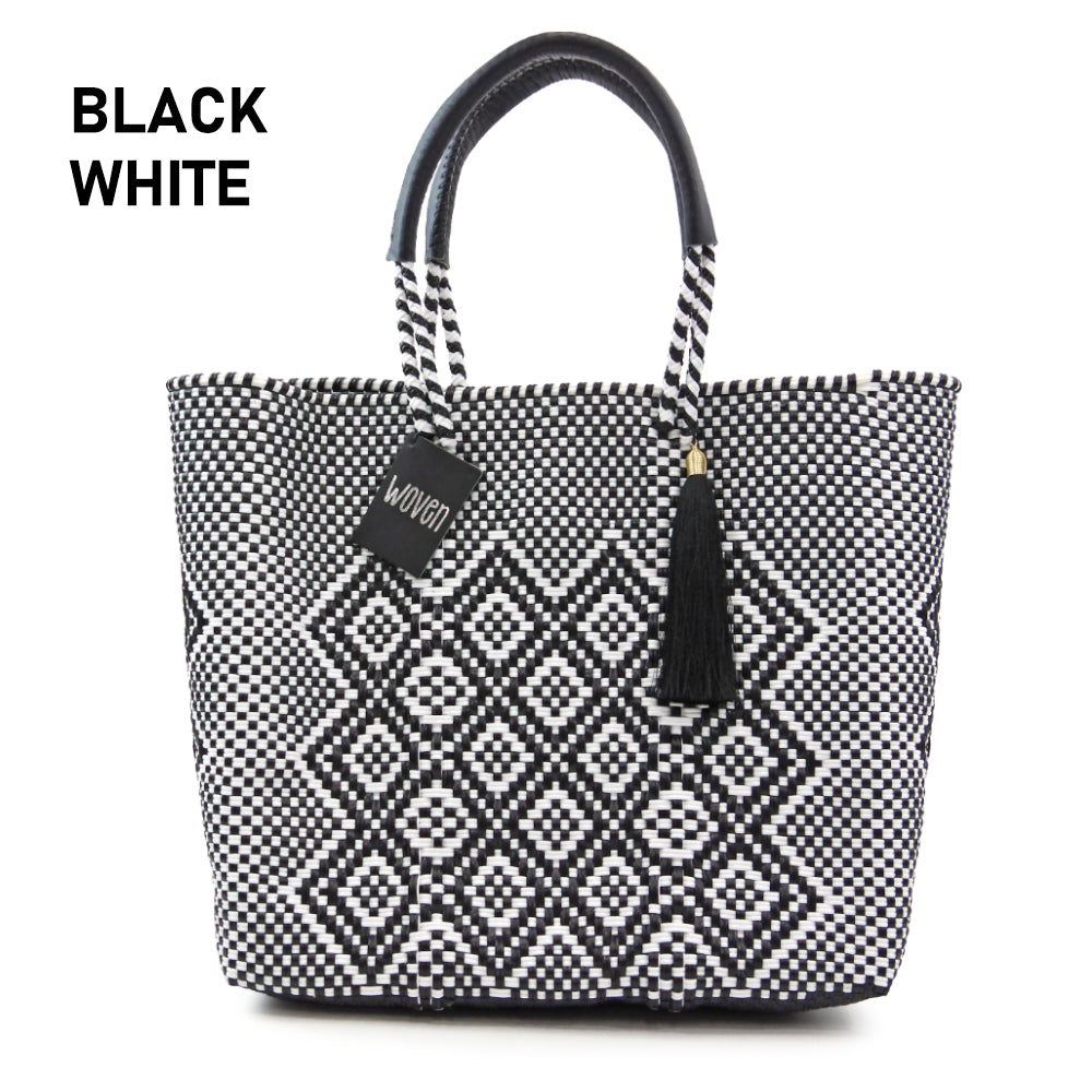【WOVEN ウーヴン】Middle Tote ミドルトート メキシコ製 バスケットバッグ メルカドバッグ