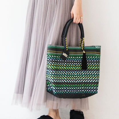 【WOVEN ウーヴン】Middle Tote ミドルトート メキシコ製 バスケットバッグ メルカドバッグ