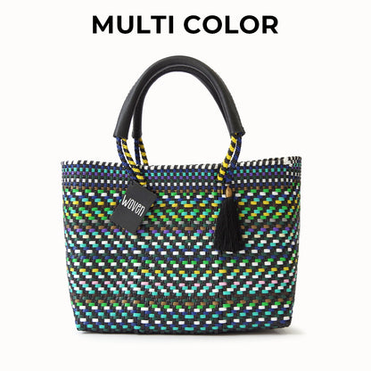 【WOVEN ウーヴン】メキシコ製 バスケットバッグ メルカドバッグ かごバッグ