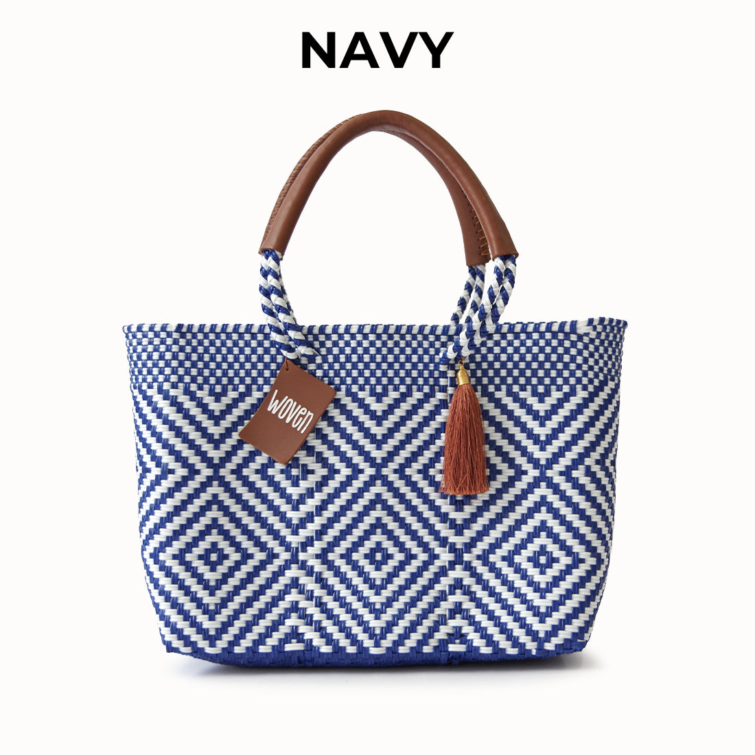 【WOVEN ウーヴン】メキシコ製 バスケットバッグ メルカドバッグ かごバッグ