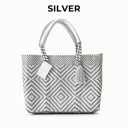 【WOVEN ウーヴン】メキシコ製 バスケットバッグ メルカドバッグ かごバッグ