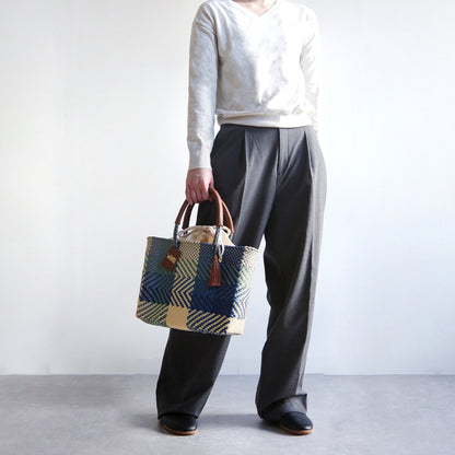 【WOVEN ウーヴン】バスケットバッグ コットンライニング 【SMALL BAG COTTON LINING】 メキシコ製 メルカドバッグ