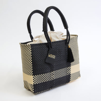 【WOVEN ウーヴン】バスケットバッグ コットンライニング 【SMALL BAG COTTON LINING】 メキシコ製 メルカドバッグ