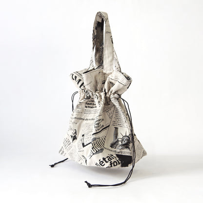 【Erwan L アルワンエル】 フランス製 【Drawstring tote 25007】トートバッグ