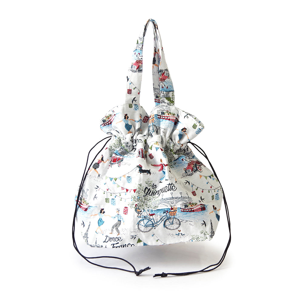 【Erwan L アルワンエル】 フランス製 【Drawstring tote 25007】トートバッグ