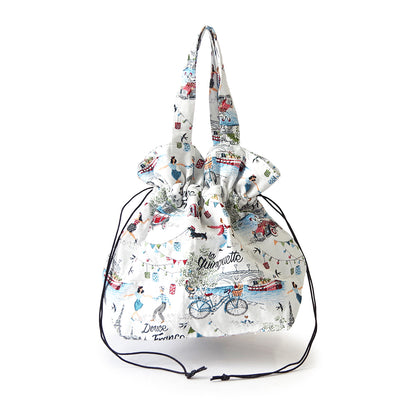 【Erwan L アルワンエル】 フランス製 【Drawstring tote 25007】トートバッグ