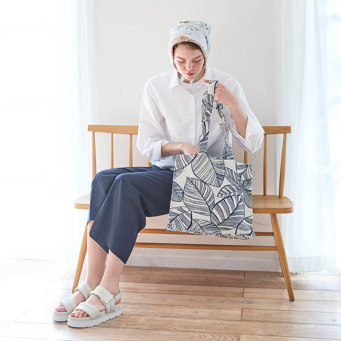 【Erwan L アルワンエル】 フランス製 【Boxy tote 25010】 トートバッグ