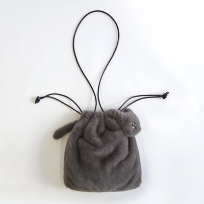 【WOVEN ウーヴン】エコファーねこ2WAYバッグ【ECO FUR NEKO 2WAY BAG】