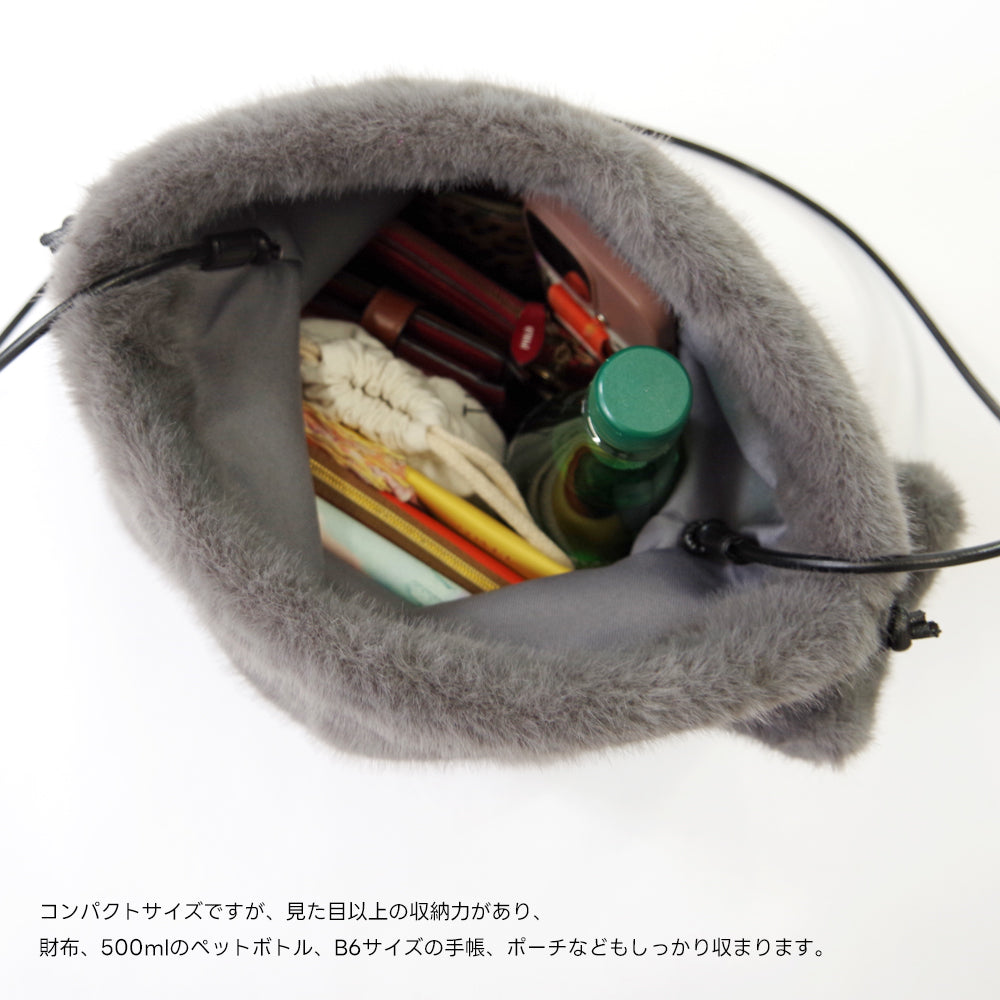 【WOVEN ウーヴン】エコファーねこ2WAYバッグ【ECO FUR NEKO 2WAY BAG】